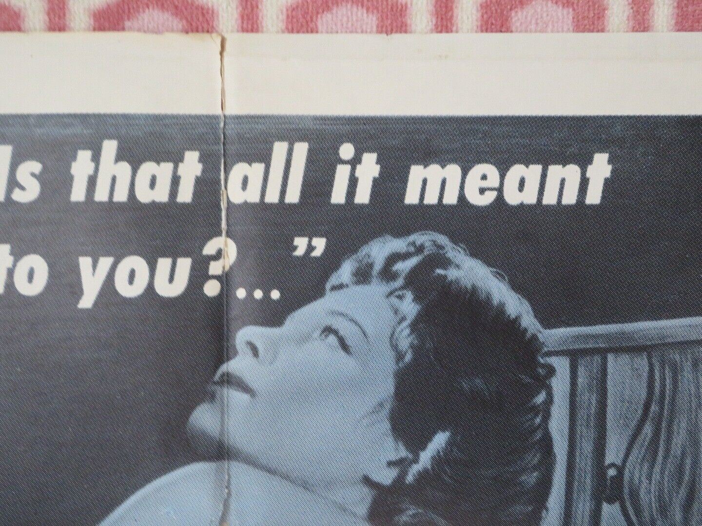 TO LOVE AND BE LOVED FOLDED US ONE SHEET POSTER BARBARA RUTTING 1960 Movie posters