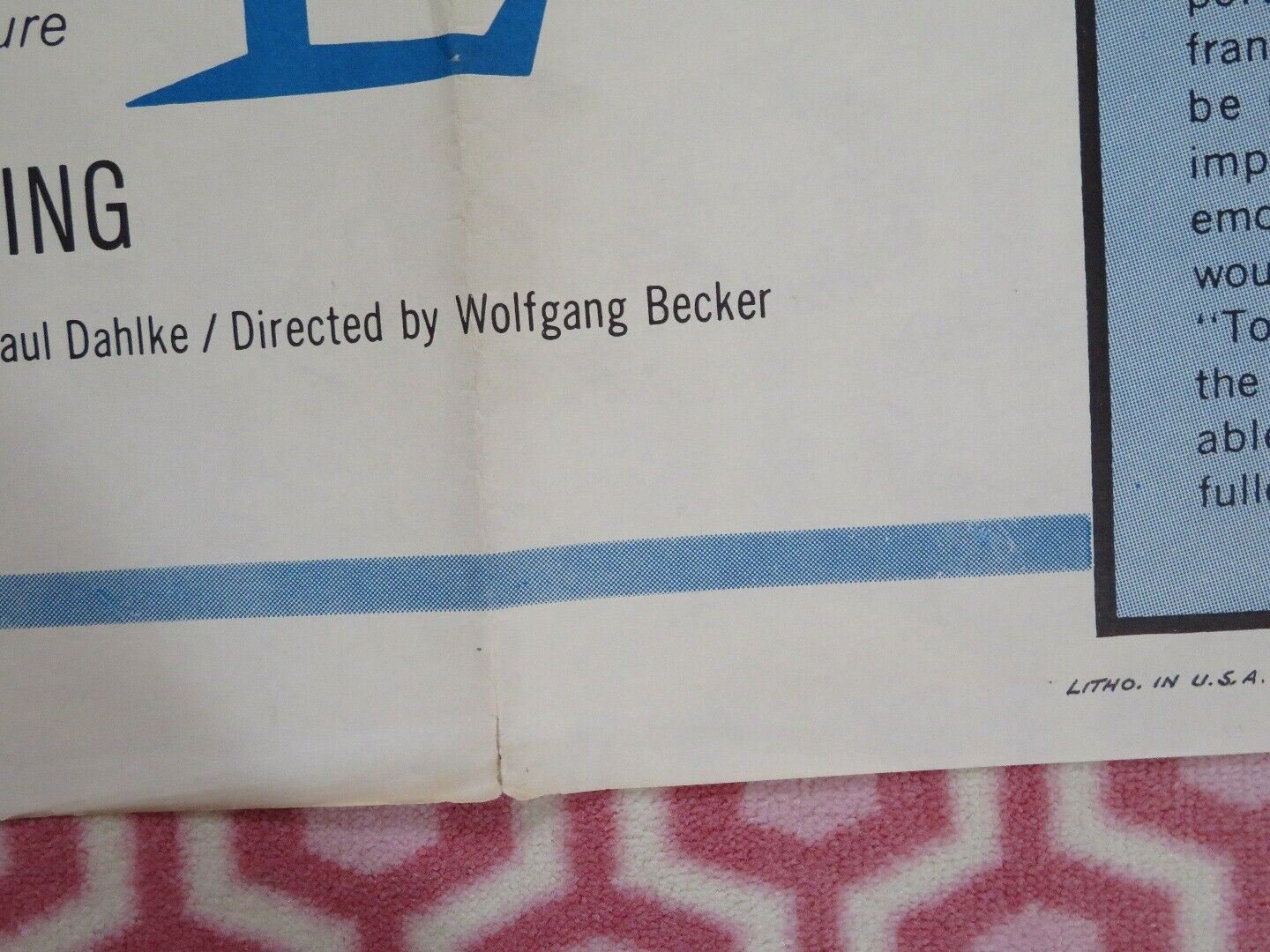 TO LOVE AND BE LOVED FOLDED US ONE SHEET POSTER BARBARA RUTTING 1960 Movie posters