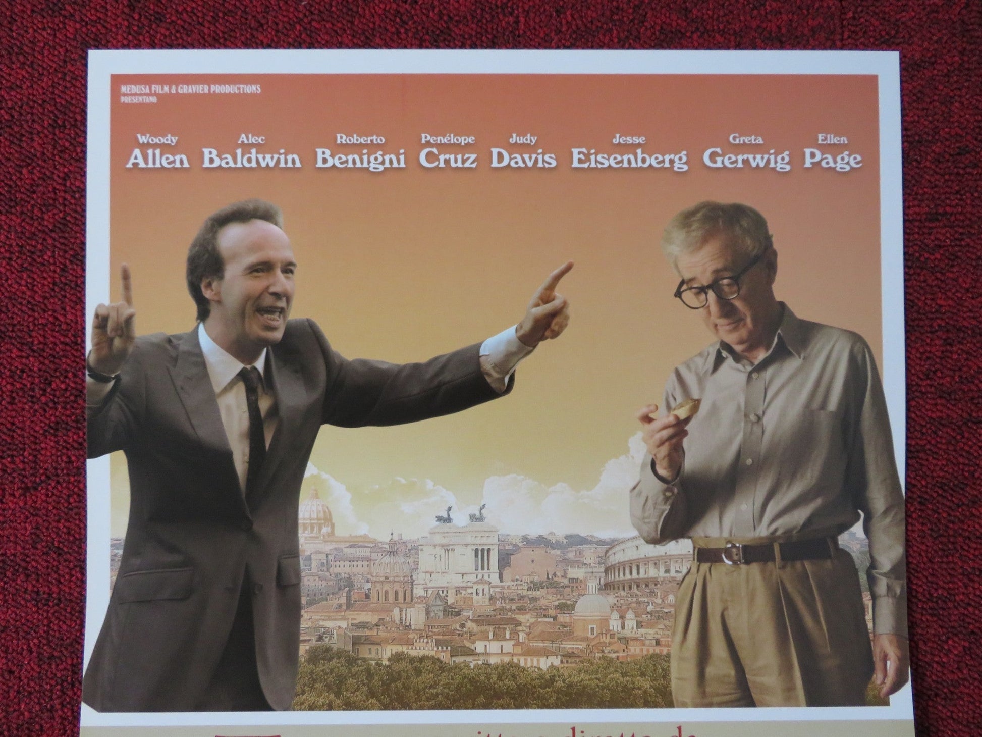 TO ROME WITH LOVE ITALIAN LOCANDINA POSTER WOODY ALLEN ALEC BALDWIN 2012 Rendezvous Cinema Movie posters