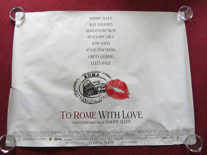 TO ROME WITH LOVE UK QUAD ROLLED POSTER FLAVIO PARENTI ALISON PILL 2012 Rendezvous Cinema Movie posters