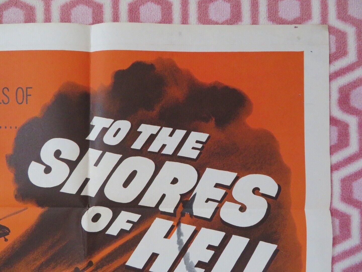 TO THE SHORES OF HELL FOLDED US ONE SHEET POSTER MARSHALL THOMPSON 1965 Movie posters