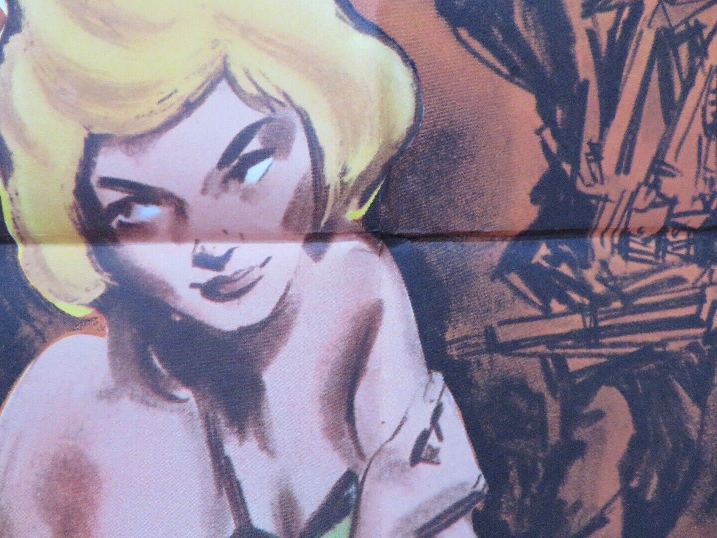 TO THE SHORES OF HELL FOLDED US ONE SHEET POSTER MARSHALL THOMPSON 1965 Movie posters