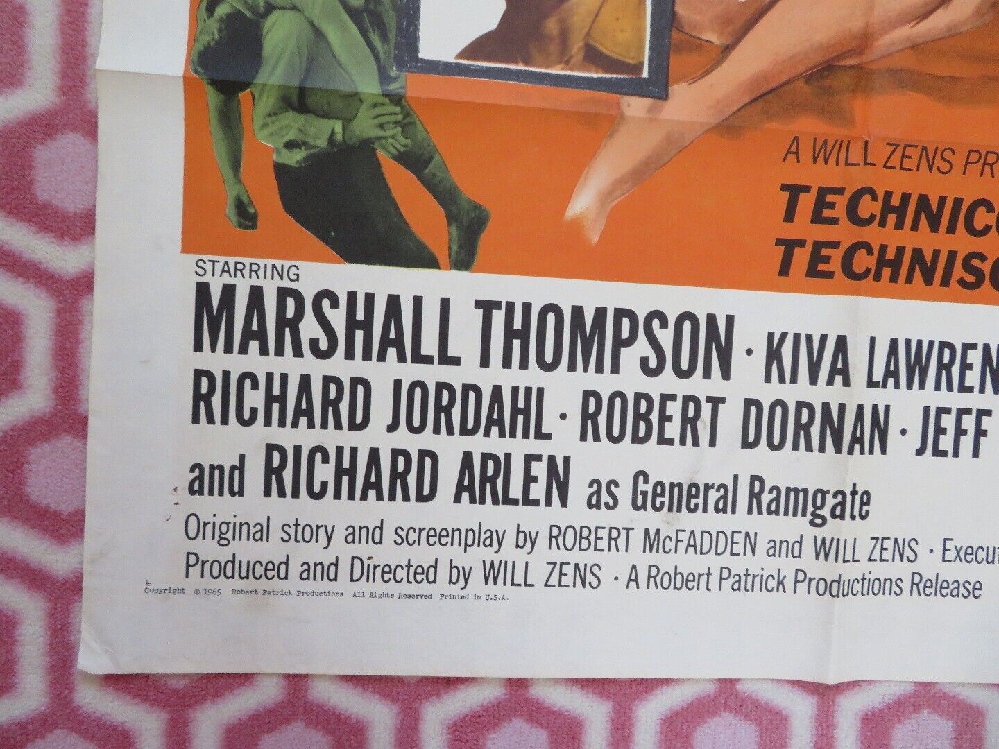 TO THE SHORES OF HELL FOLDED US ONE SHEET POSTER MARSHALL THOMPSON 1965 Movie posters