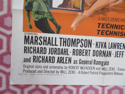 TO THE SHORES OF HELL FOLDED US ONE SHEET POSTER MARSHALL THOMPSON 1965 Movie posters