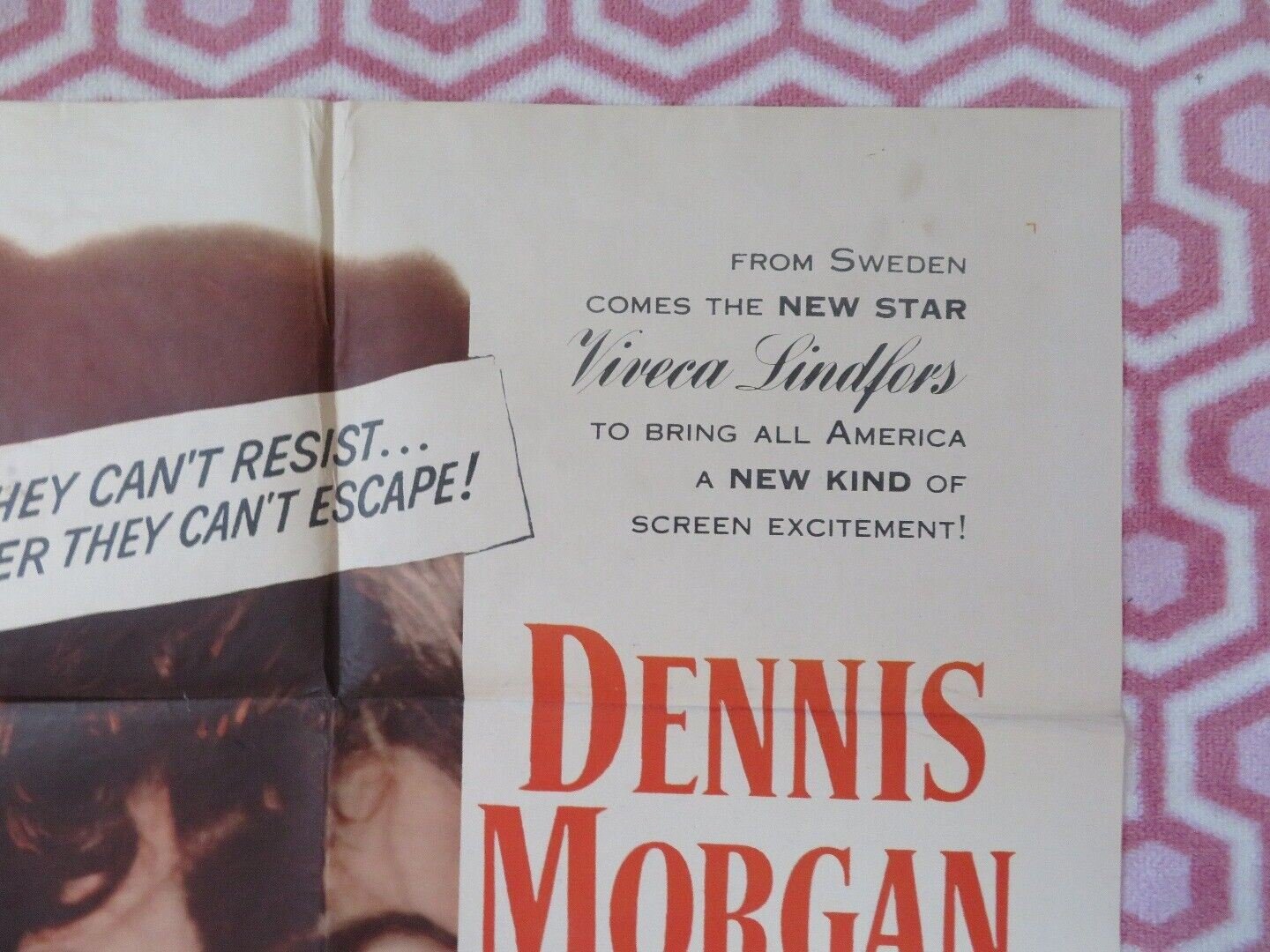 TO THE VICTOR FOLDED US ONE SHEET POSTER DENNIS MORGAN VIVECA LINDFORS 1948 Movie posters