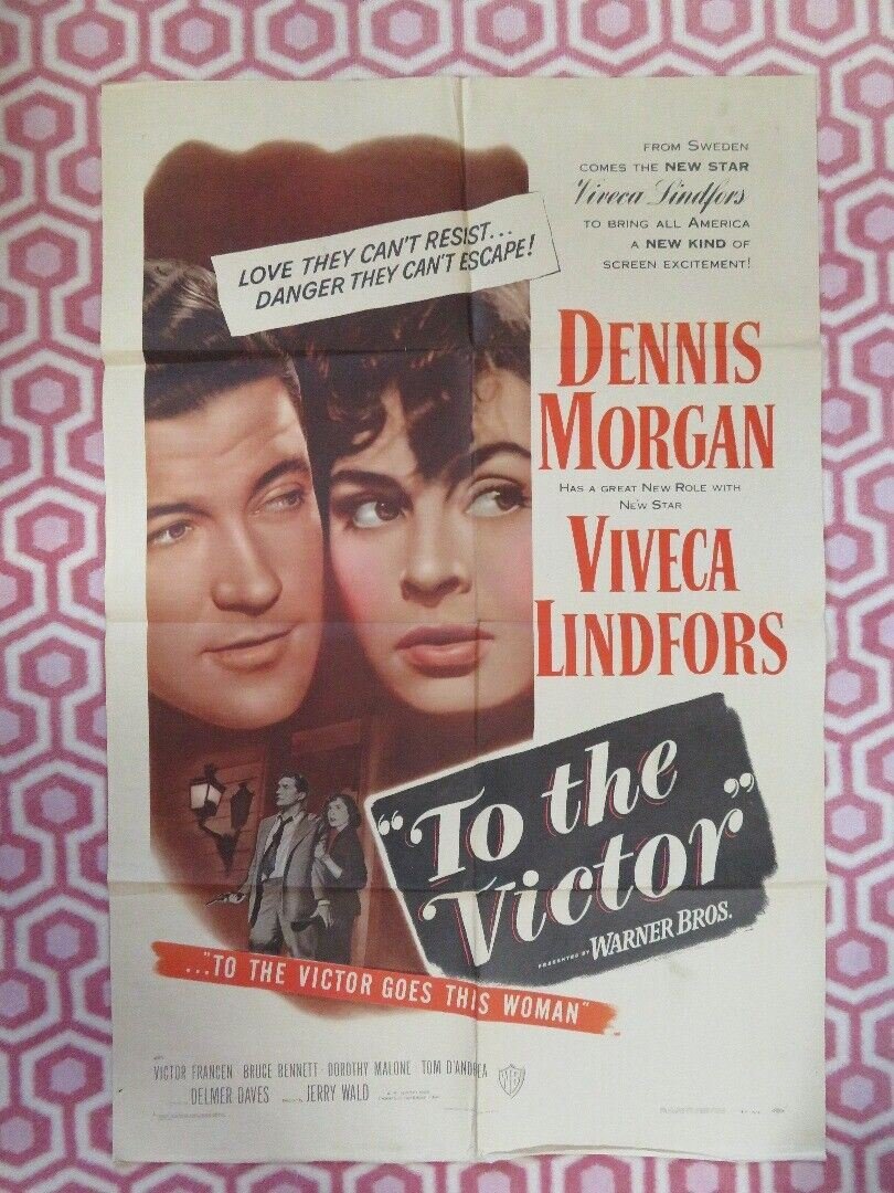 TO THE VICTOR FOLDED US ONE SHEET POSTER DENNIS MORGAN VIVECA LINDFORS 1948 Movie posters