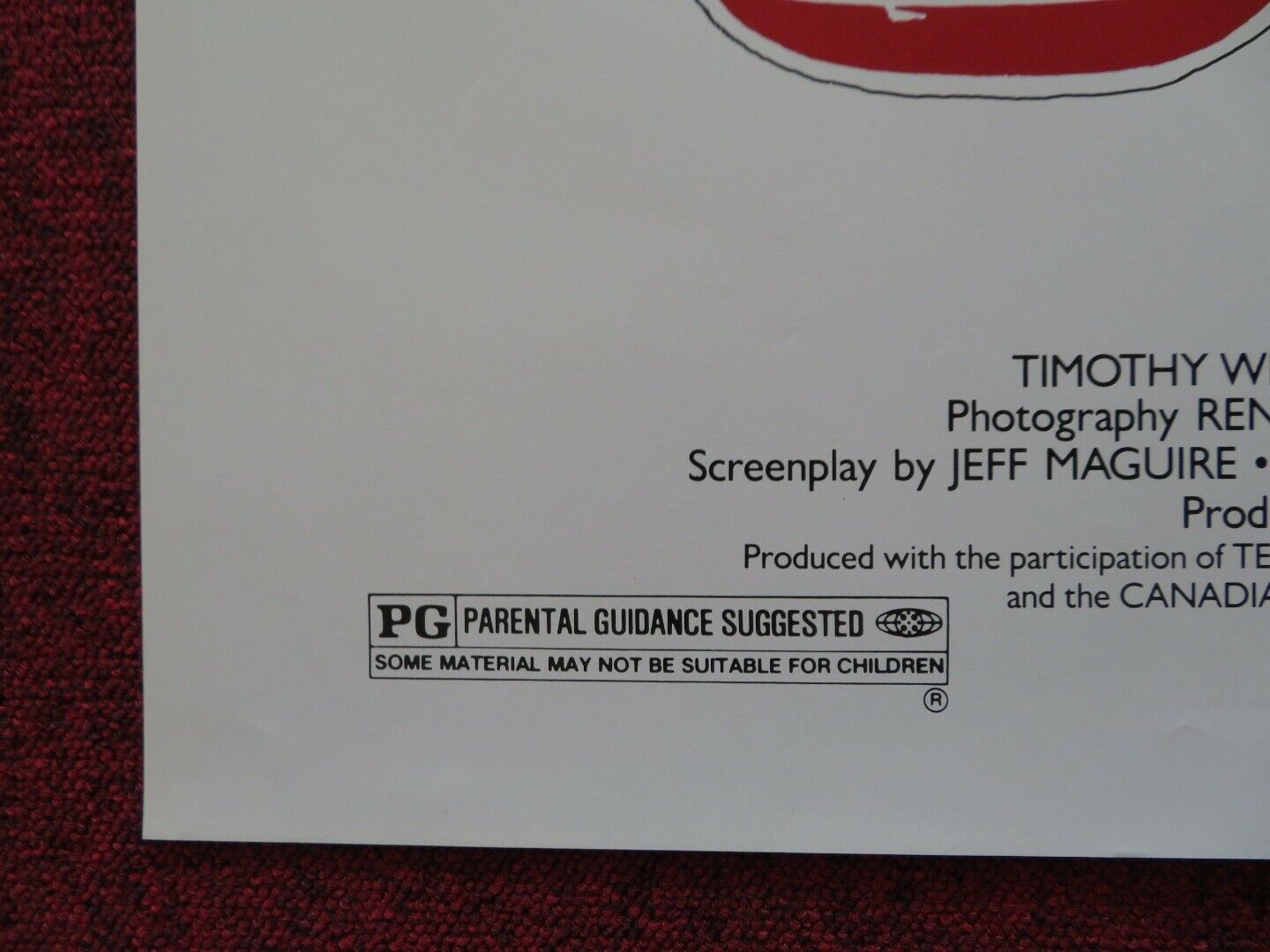 TOBY MCTEAGUE US ONE SHEET ROLLED POSTER YANNICK BISSON WINSTON REKERT 1985 Movie posters