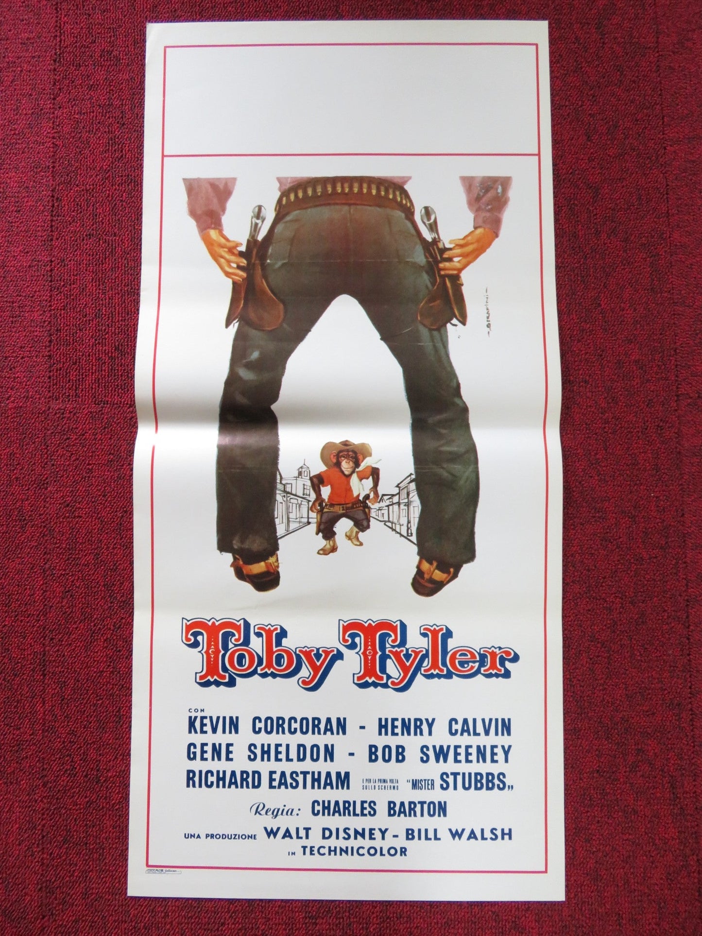 TOBY TYLER ITALIAN LOCANDINA POSTER DISNEY KEVIN CORCORAN 1960 Rendezvous Cinema Movie posters