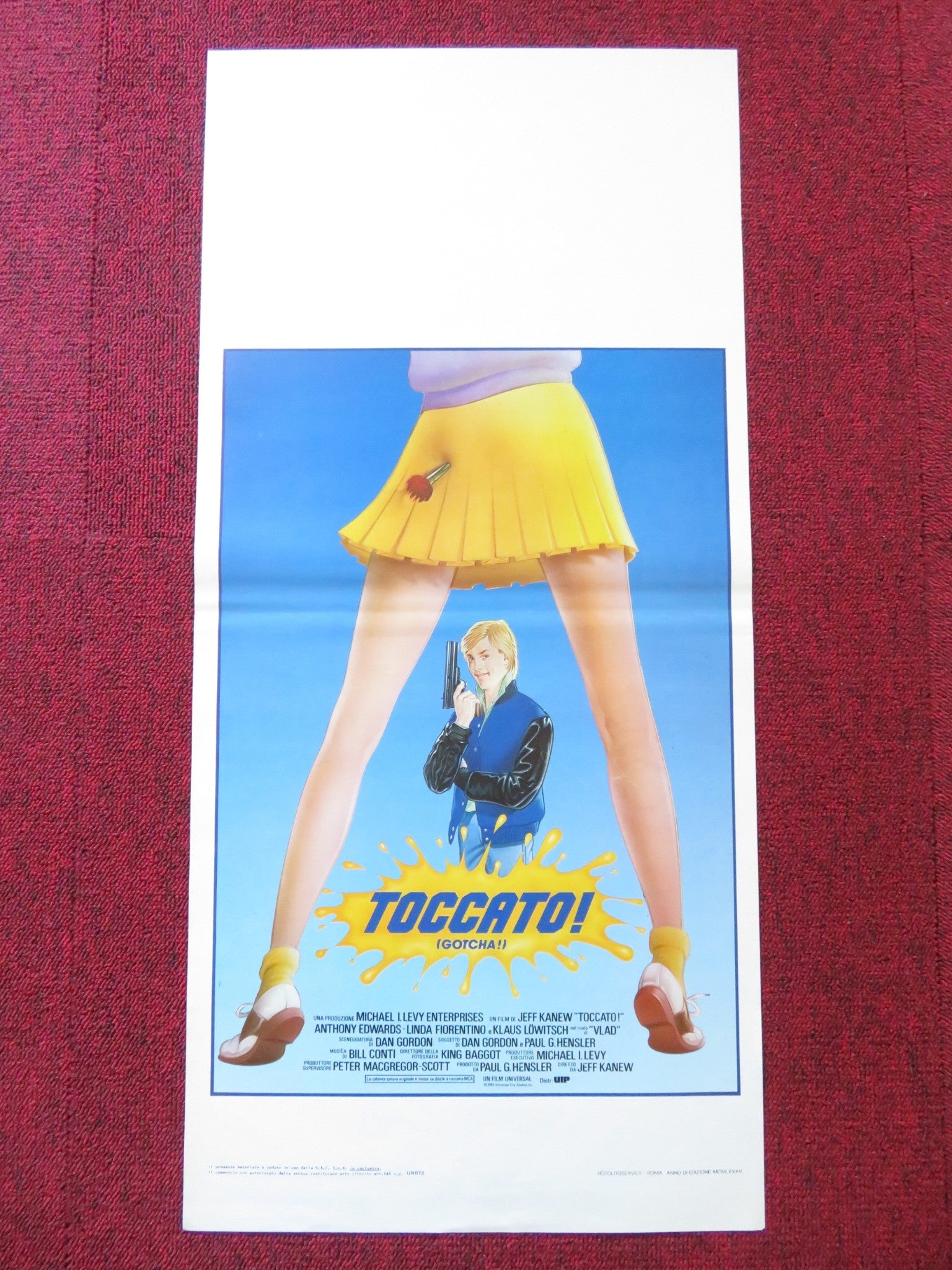 TOCCATO! / GOTCHA! ITALIAN LOCANDINA POSTER ANTHONY EDWARDS L. FIORENTINO 1985 Rendezvous Cinema Movie posters