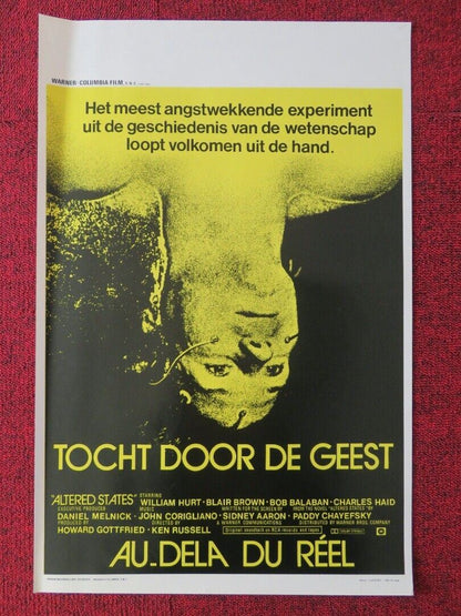 TOCHT DOOR DE GEEST / ALTERED STATES BELGIUM (21"x14") POSTER BLAIR BROWN 1980 Movie posters