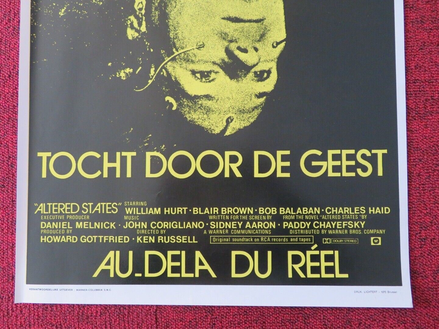 TOCHT DOOR DE GEEST / ALTERED STATES BELGIUM (21"x14") POSTER BLAIR BROWN 1980 Movie posters