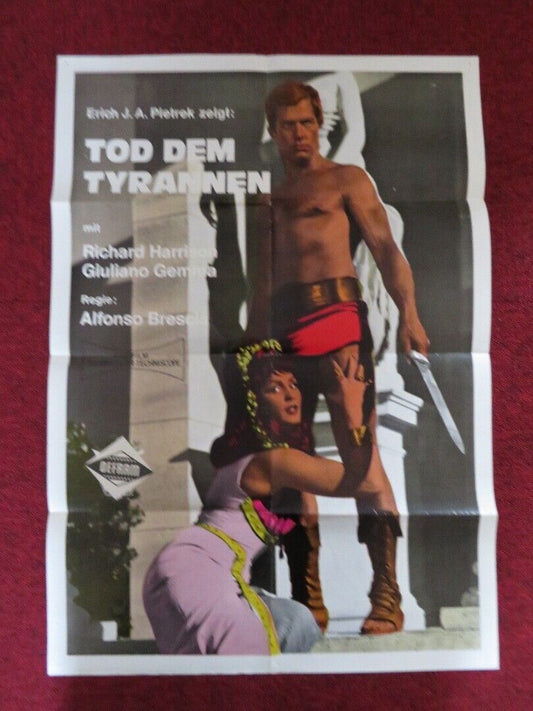 TOD DEM TYRANNEN GERMAN POSTER (28"x 20") RICHARD HARRISON MOIRA ORFEI 1964 Movie posters