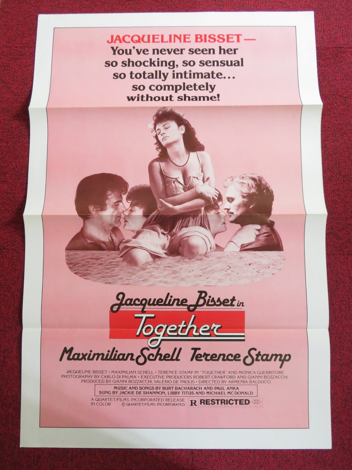 TOGETHER US TRI FOLDED ONE SHEET ROLLED POSTER JACQUELINE BISSET T. STAMP 1979 Rendezvous Cinema Movie posters