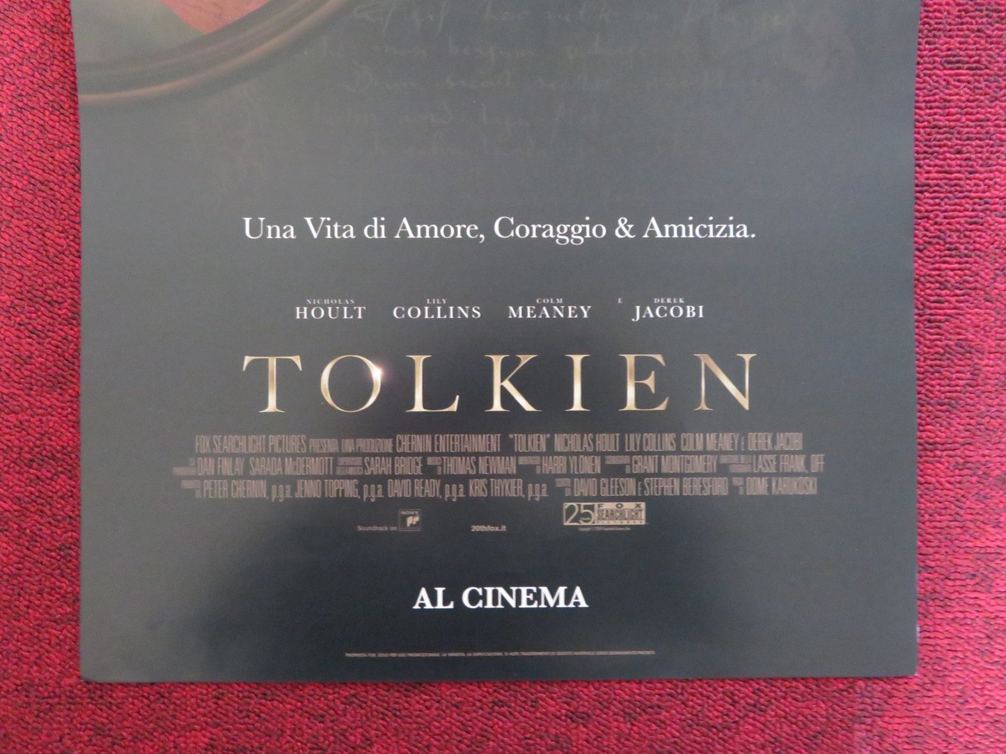 TOLKIEN ITALIAN LOCANDINA POSTER NICHOLAS HOULT LILY COLLINS 2019 Rendezvous Cinema Movie posters