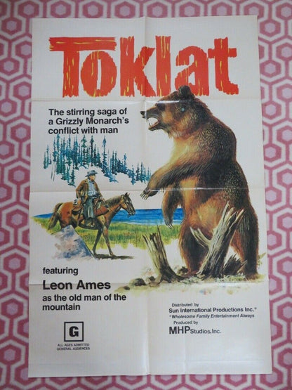TOLKLAT FOLDED US ONE SHEET POSTER LEON AMES 1971 Movie posters