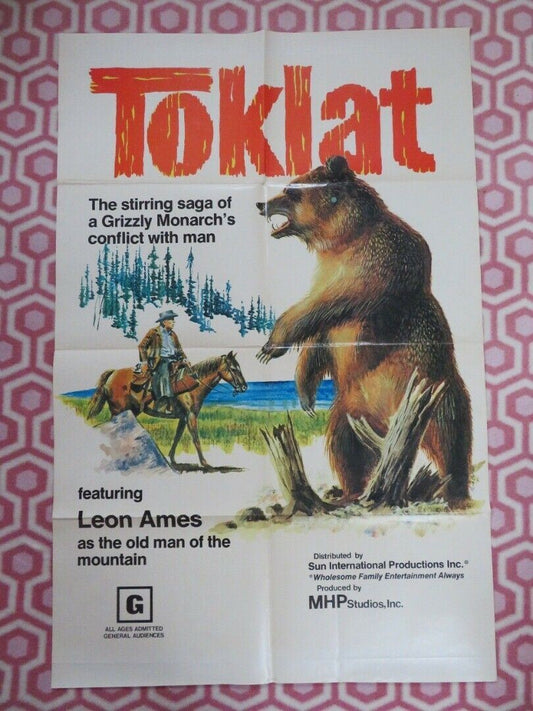 TOLKLAT FOLDED US ONE SHEET POSTER LEON AMES 1971 Movie posters