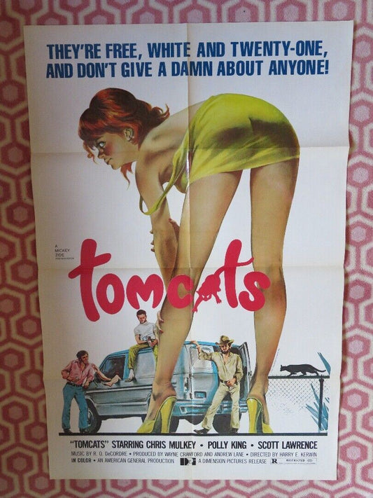 TOM CATS FOLDED US ONE SHEET POSTER CHRIS MULKEY POLLY KING SCOTT LAWRENCE 1977 Movie posters