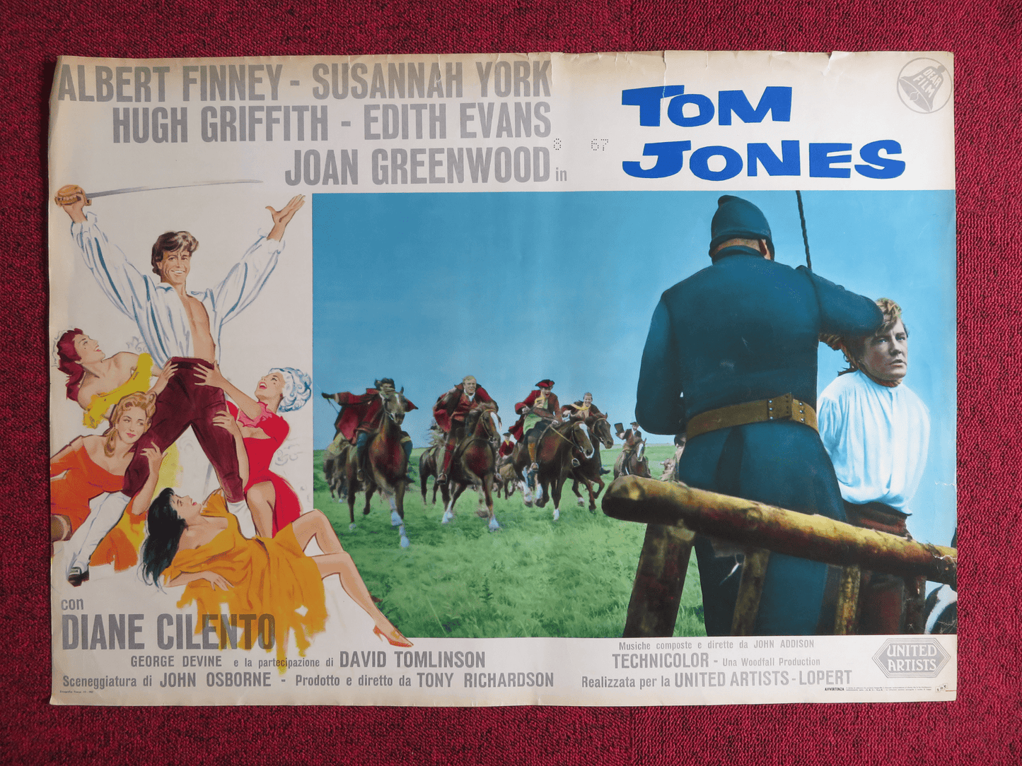TOM JONES ITALIAN FOTOBUSTA POSTER GEORGE DEVINE SUSANNAH YORK 1963 Rendezvous Cinema Movie posters