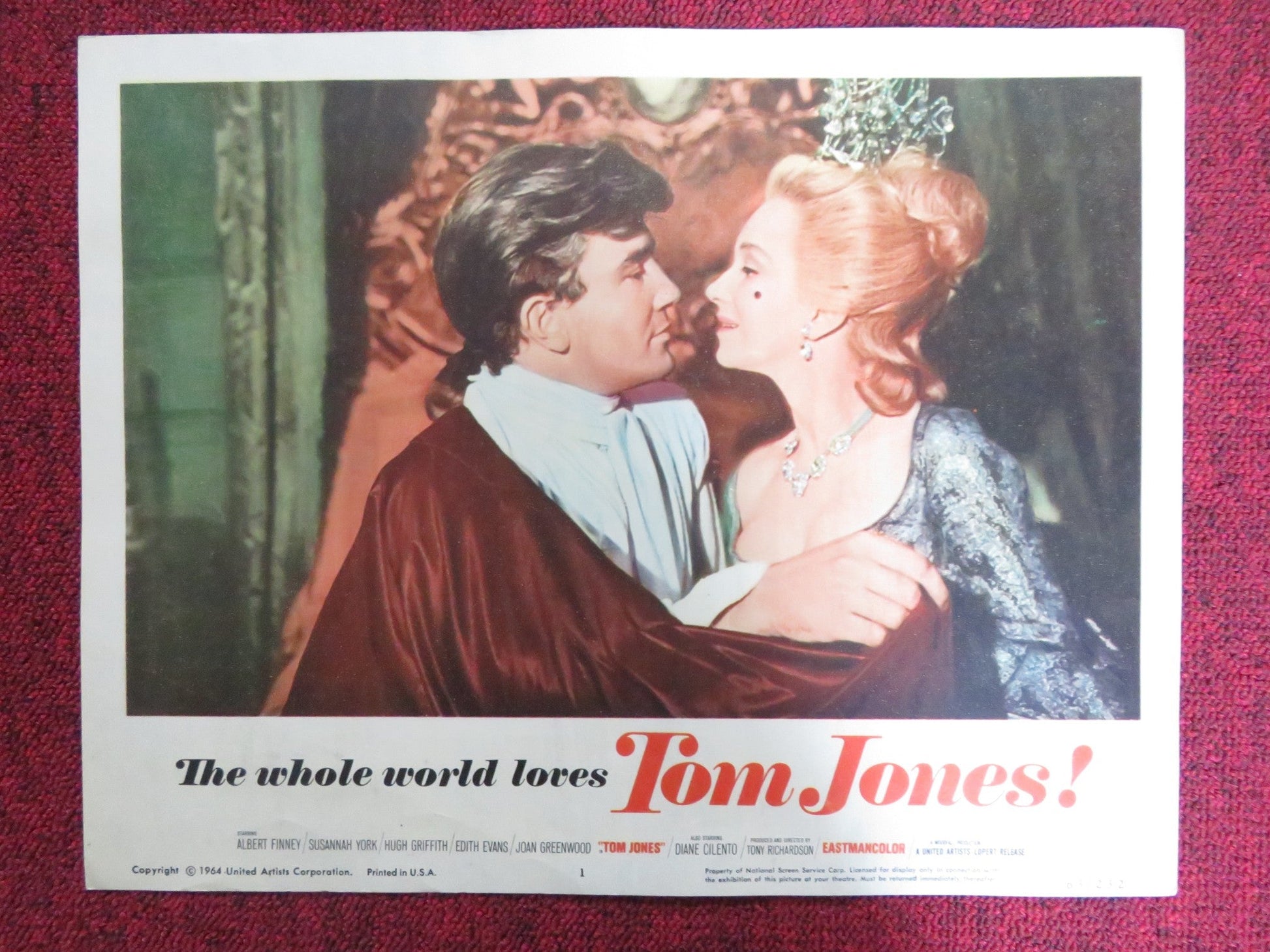 TOM JONES US LOBBY CARD FULL SET ALBERT FINNEY SUSANNAH YORK 1963 Rendezvous Cinema Movie posters
