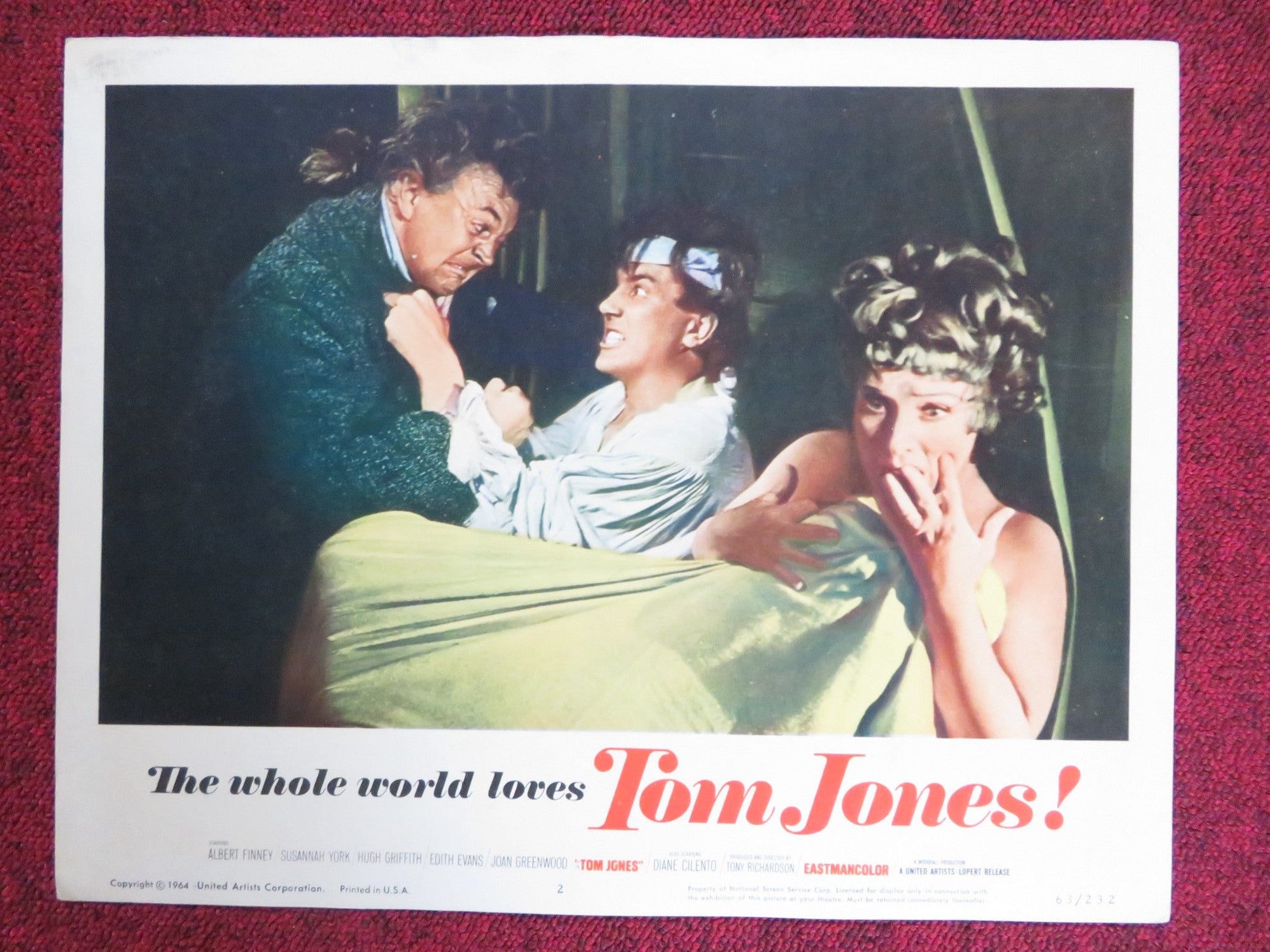 TOM JONES US LOBBY CARD FULL SET ALBERT FINNEY SUSANNAH YORK 1963 Rendezvous Cinema Movie posters