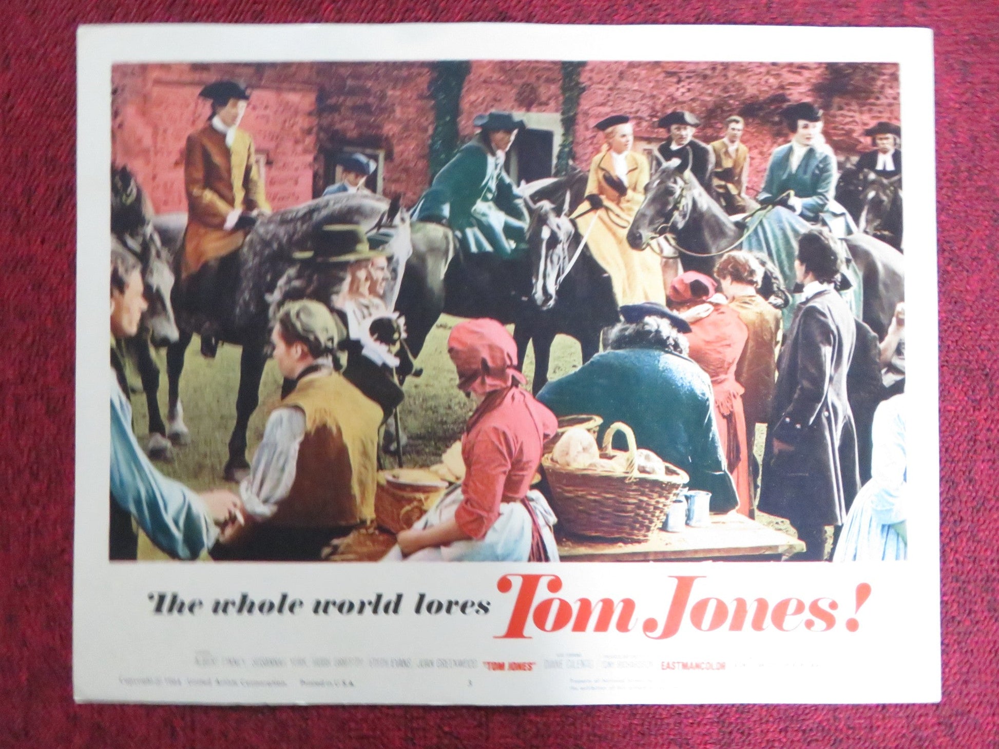 TOM JONES US LOBBY CARD FULL SET ALBERT FINNEY SUSANNAH YORK 1963 Rendezvous Cinema Movie posters