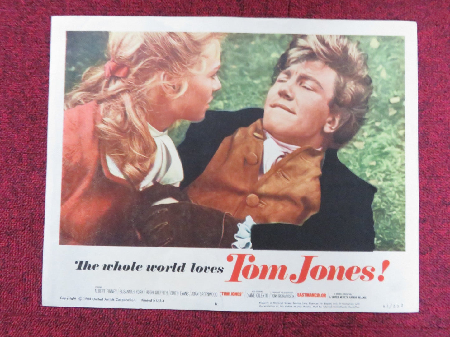 TOM JONES US LOBBY CARD FULL SET ALBERT FINNEY SUSANNAH YORK 1963 Rendezvous Cinema Movie posters