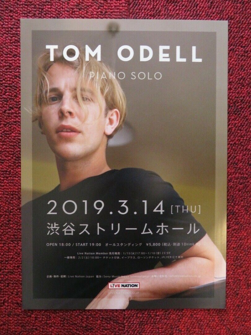 TOM ODELL - PIANO SOLO JAPANESE MUSIC TOUR GIG POSTER 2019 - Rendezvous Cinema