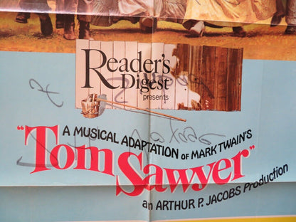 TOM SAWYER FOLDED US ONE SHEET POSTER JOHNNY WHITAKER CELESTE HOLM 1973 Movie posters