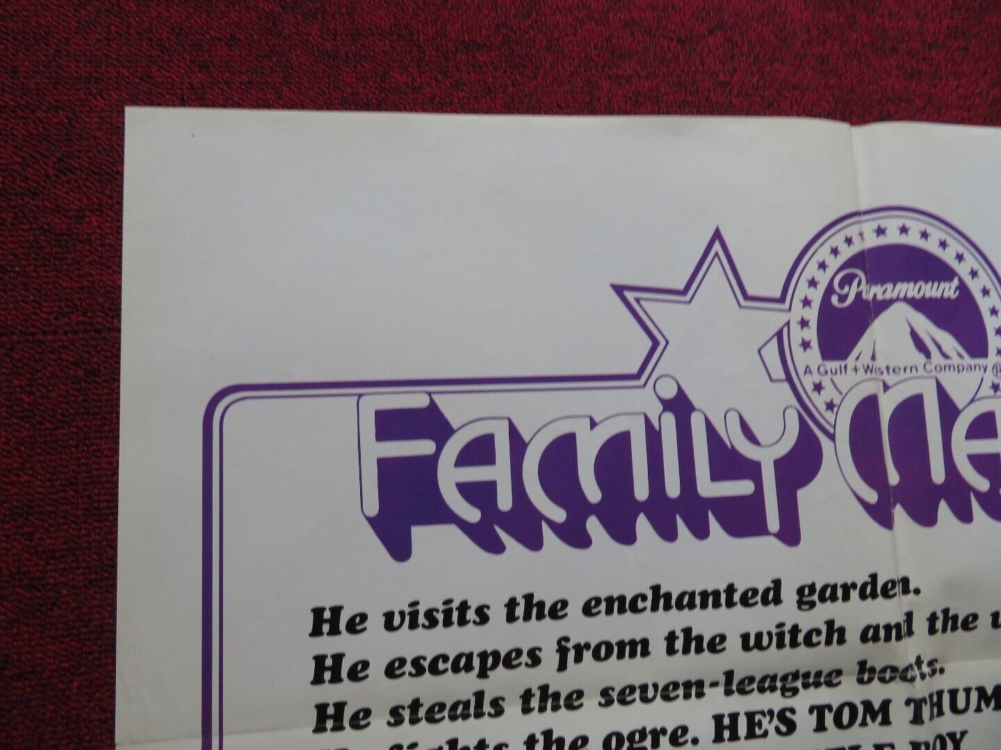 TOM THUMB FOLDED US ONE SHEET POSTER CHARLES PERRAULT MICHEL ROBIN 1975 Movie posters