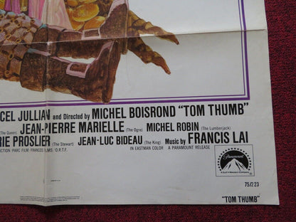 TOM THUMB FOLDED US ONE SHEET POSTER CHARLES PERRAULT MICHEL ROBIN 1975 Movie posters