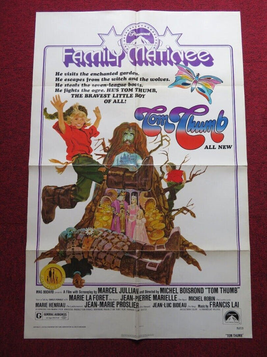 TOM THUMB FOLDED US ONE SHEET POSTER CHARLES PERRAULT MICHEL ROBIN 1975 Movie posters
