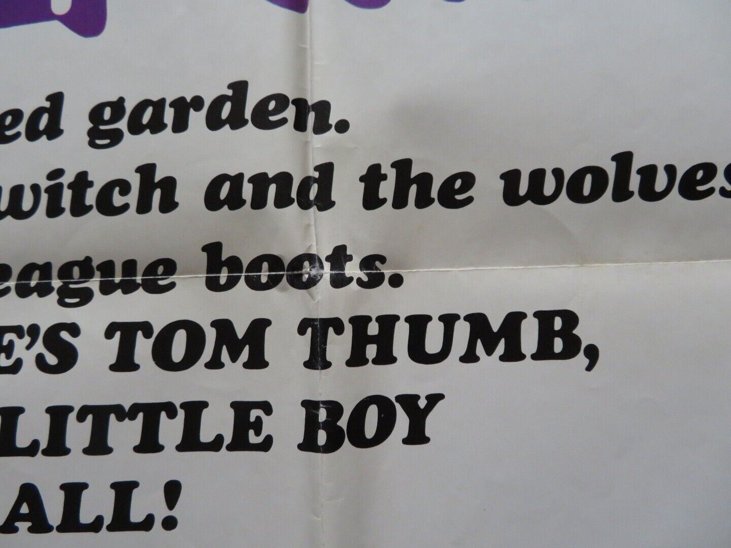 TOM THUMB FOLDED US ONE SHEET POSTER CHARLES PERRAULT MICHEL ROBIN 1975 Movie posters