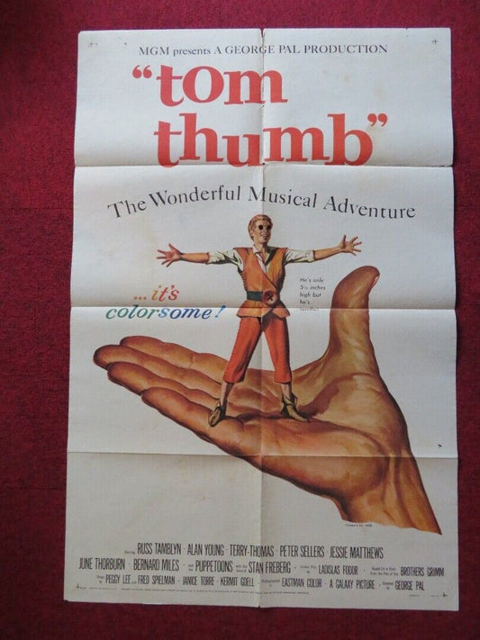 TOM THUMB FOLDED US ONE SHEET POSTER RUSS TAMBLYN ALAN YOUNG 1958 Movie posters