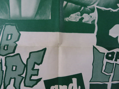 TOMB OF TORTURE / CAVE OF LIVING DEAD COMBO FOLDED US ONE SHEET POSTER 1966 Rendezvous Cinema Movie posters