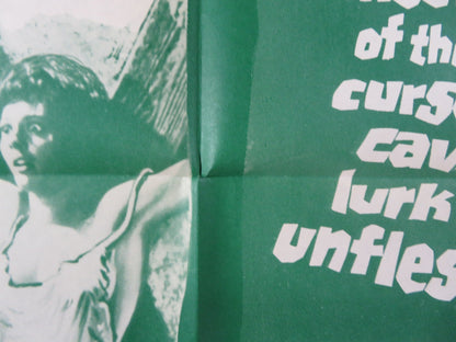 TOMB OF TORTURE / CAVE OF LIVING DEAD COMBO FOLDED US ONE SHEET POSTER 1966 Rendezvous Cinema Movie posters