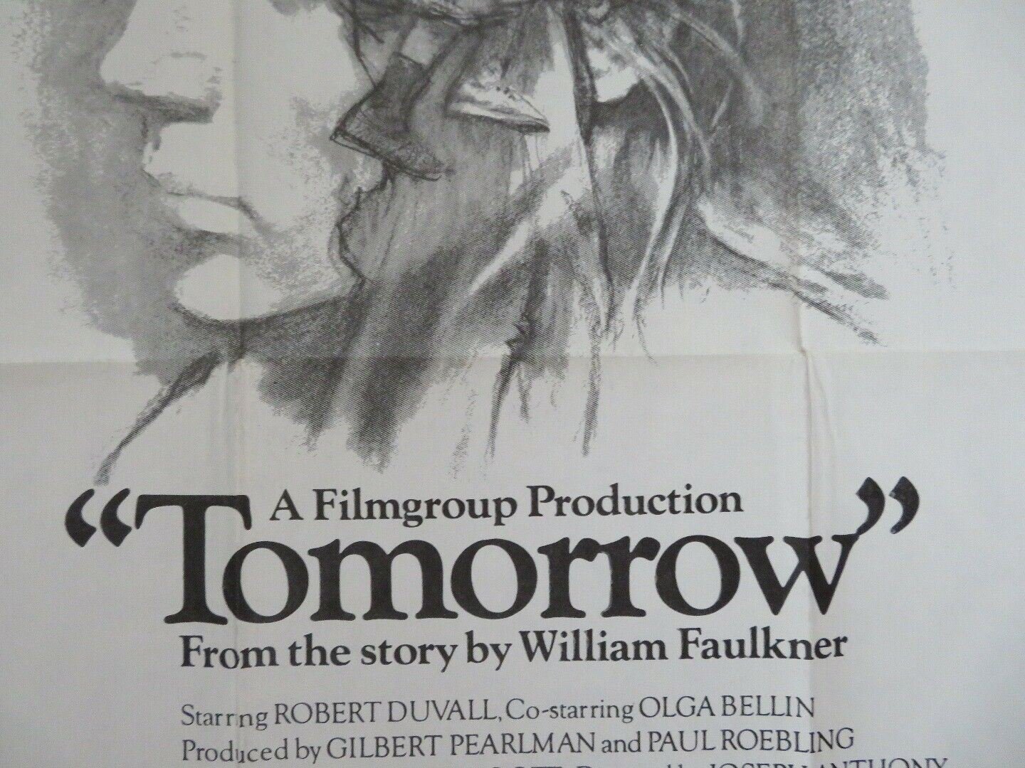 TOMORROW US ONE SHEET POSTER ROBERT DUVALL OLGA BELLIN FAULKNER 1972 - Rendezvous Cinema