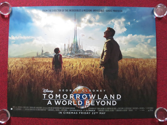 TOMORROWLAND UK QUAD (30"x 40") ROLLED POSTER DISNEY GEORGE CLOONEY 2015 Rendezvous Cinema Movie posters