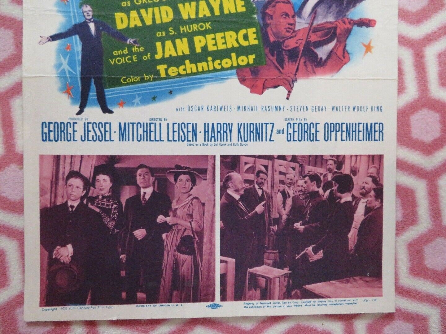 TONIGHT WE SING US INSERT (14"x 36") POSTER EZIO PINZA JAN PEERCE 1956 Movie posters