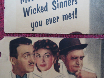 TONIGHT'S THE NIGHT FOLDED U.S ONE SHEET POSTER DAVID NIVEN YVONNE DE CARLO 1954 - Rendezvous Cinema