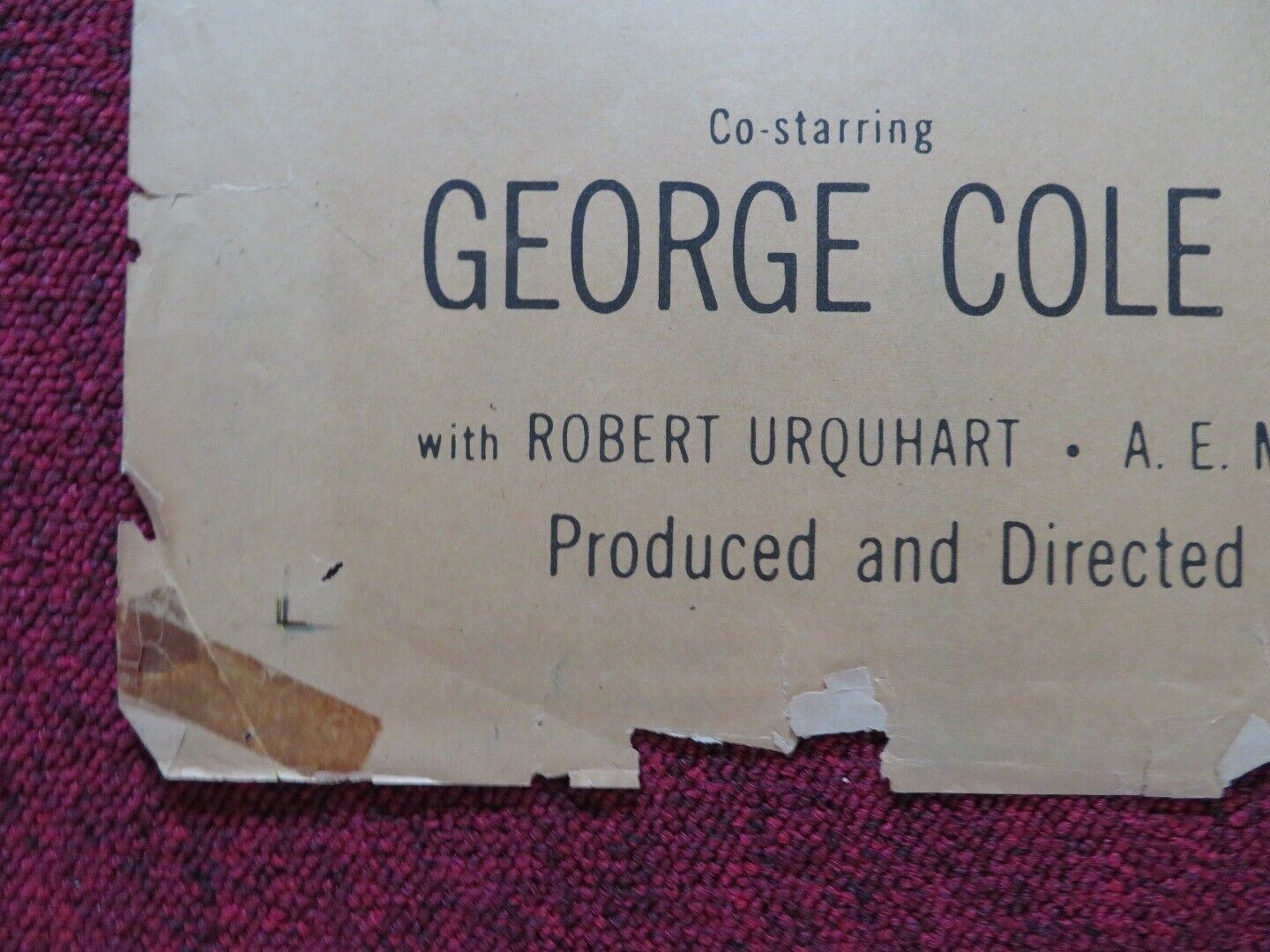 TONIGHT'S THE NIGHT FOLDED U.S ONE SHEET POSTER DAVID NIVEN YVONNE DE CARLO 1954 - Rendezvous Cinema