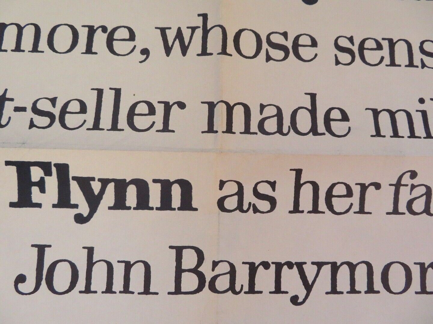 TOO MUCH TOO SOON FOLDED US ONE SHEET POSTER DOROTHY MALONE ERROL FLYNN 1958 Movie posters