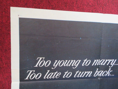 TOO SOON TO LOVE FOLDED US ONE SHEET POSTER JENNIFER WEST RICHARD EVANS 1960 Movie posters