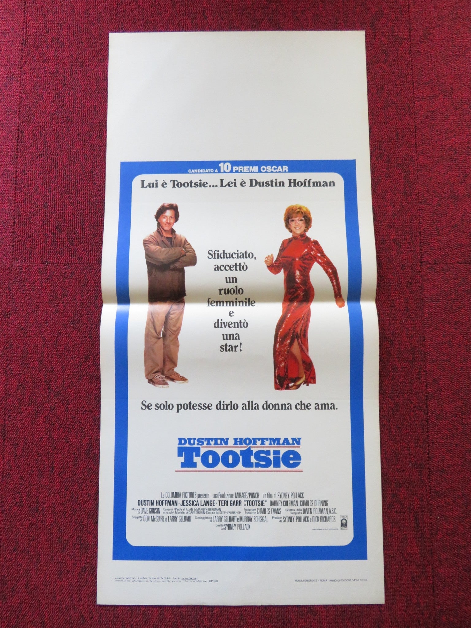 TOOTSIE ITALIAN LOCANDINA POSTER DUSTIN HOFFMAN JESSICA LANGE 1982 Rendezvous Cinema Movie posters