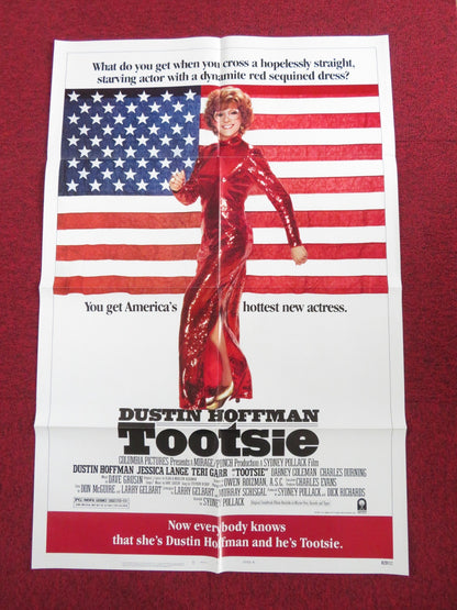 TOOTSIE - STYLE B FOLDED US ONE SHEET POSTER DUSTIN HOFFMAN JESSICA LANGE 1982 Rendezvous Cinema Movie posters
