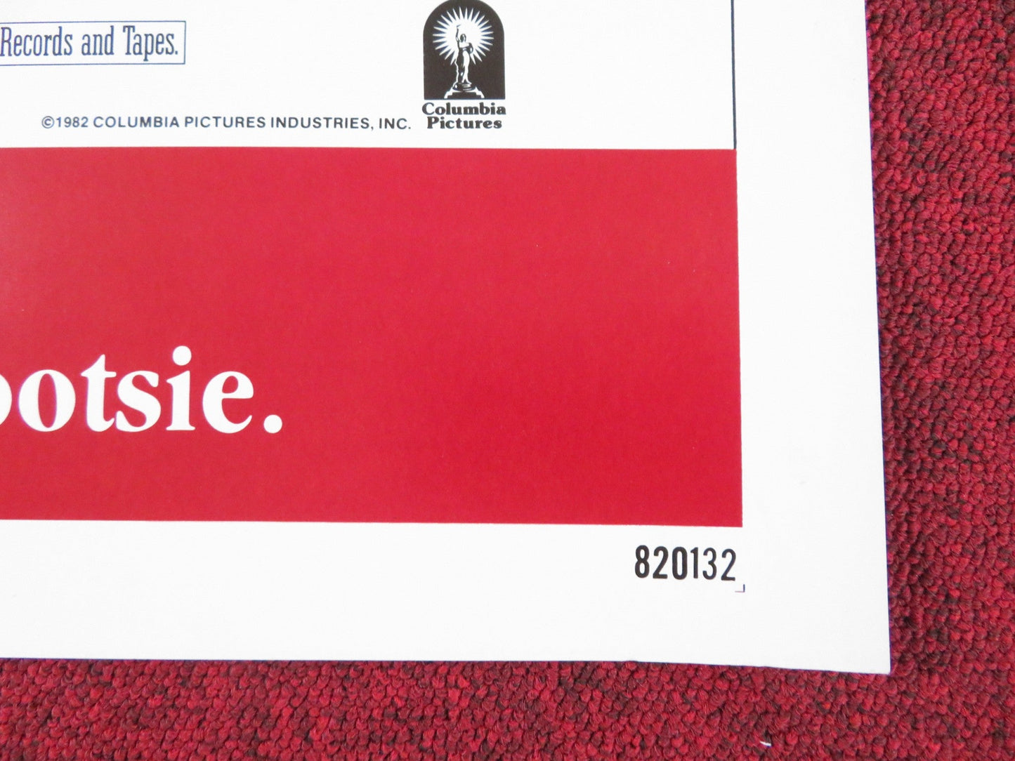 TOOTSIE - STYLE B FOLDED US ONE SHEET POSTER DUSTIN HOFFMAN JESSICA LANGE 1982 Rendezvous Cinema Movie posters