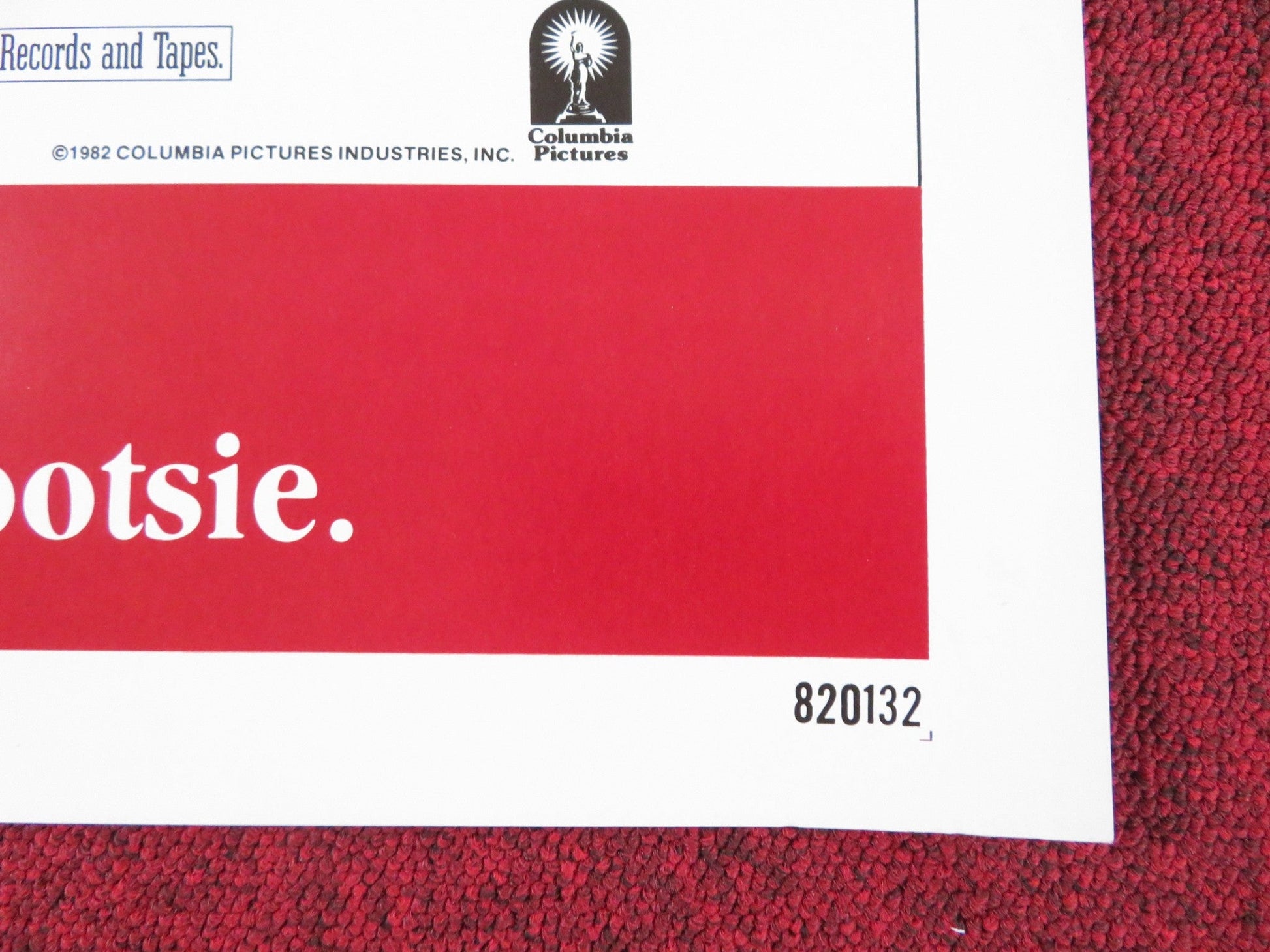 TOOTSIE - STYLE B FOLDED US ONE SHEET POSTER DUSTIN HOFFMAN JESSICA LANGE 1982 Rendezvous Cinema Movie posters