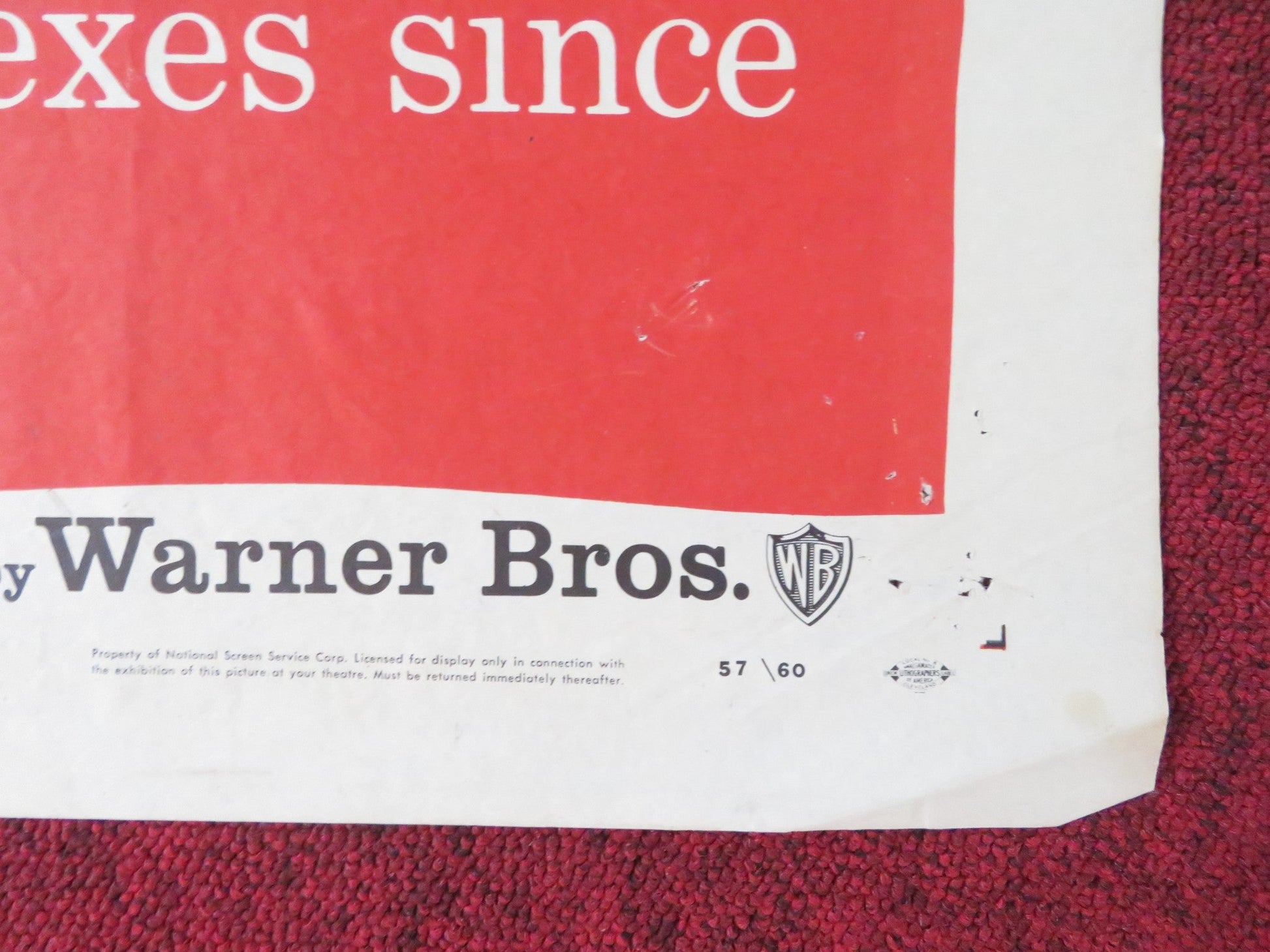 TOP SECRET AFFAIR FOLDED US ONE SHEET POSTER SUSAN HAYWARD KIRK DOUGLAS 1957 Rendezvous Cinema Movie posters