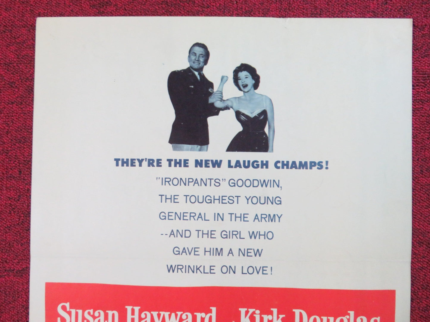 TOP SECRET AFFAIR US INSERT (14"x 36") POSTER KIRK DOUGLAS SUSAN HAYWARD 1957 Rendezvous Cinema Movie posters