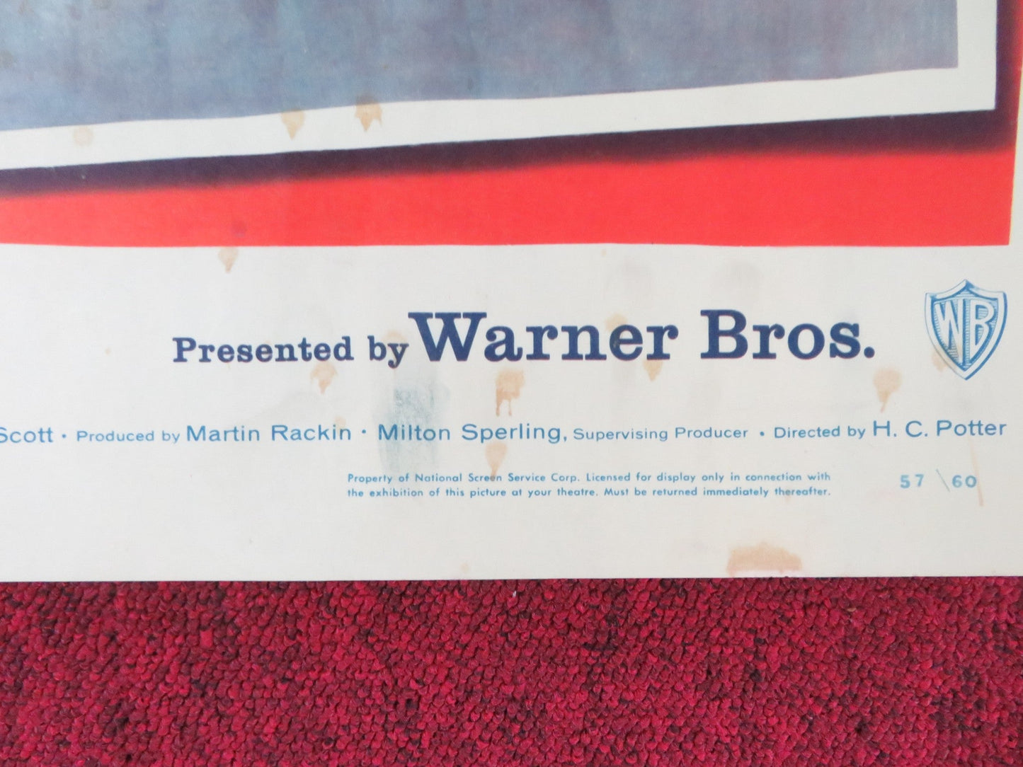 TOP SECRET AFFAIR US INSERT (14"x 36") POSTER KIRK DOUGLAS SUSAN HAYWARD 1957 Rendezvous Cinema Movie posters