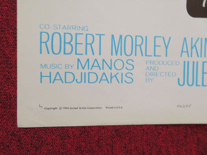 TOPKAPI FOLDED US ONE SHEET POSTER MELINA MERCOURI PETER USTINOV 1964 Movie posters